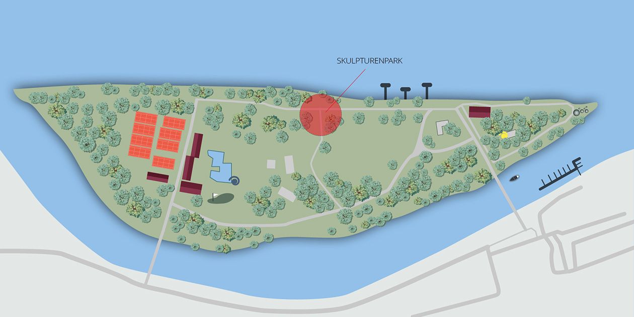 Insel Grafenwerth Karte